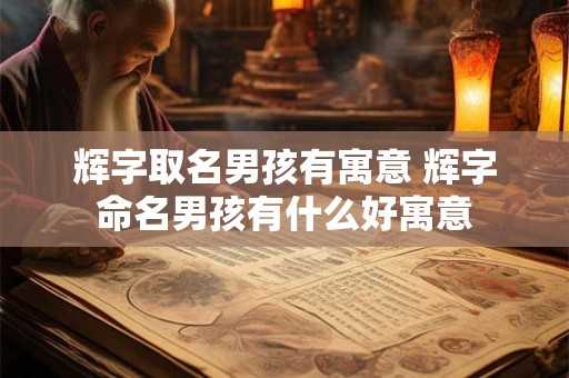 辉字取名男孩有寓意 辉字命名男孩有什么好寓意