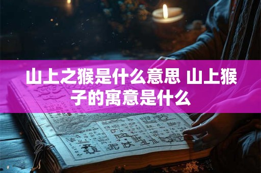山上之猴是什么意思 山上猴子的寓意是什么