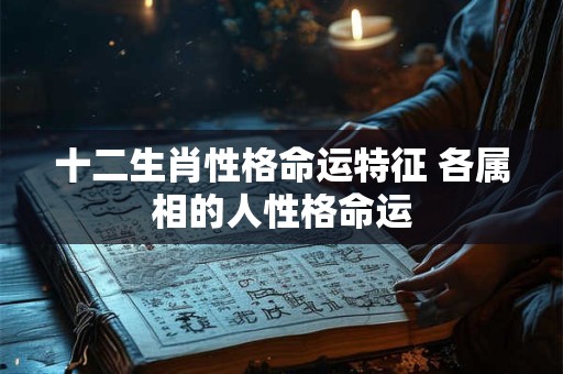 十二生肖性格命运特征 各属相的人性格命运