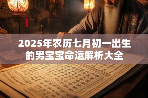 2025年农历七月初一出生的男宝宝命运解析大全