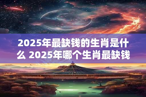 2025年最缺钱的生肖是什么 2025年哪个生肖最缺钱 2025年最缺钱的生肖是什么 2025年哪个生肖最缺钱