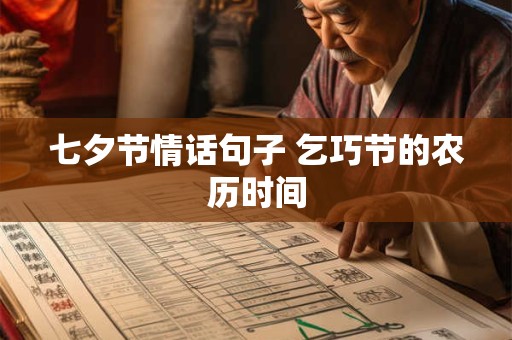 七夕节情话句子 乞巧节的农历时间
