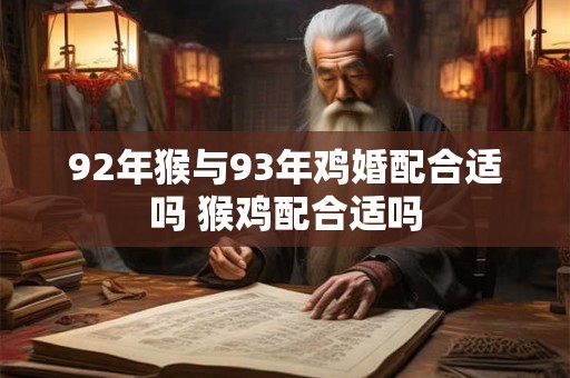 92年猴与93年鸡婚配合适吗 猴鸡配合适吗