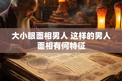 大小眼面相男人 这样的男人面相有何特征