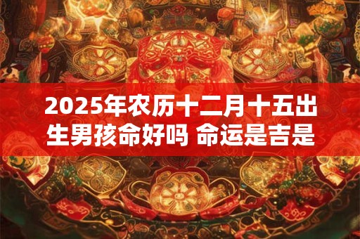 2026年农历十二月十五出生男孩命好吗 命运是吉是凶