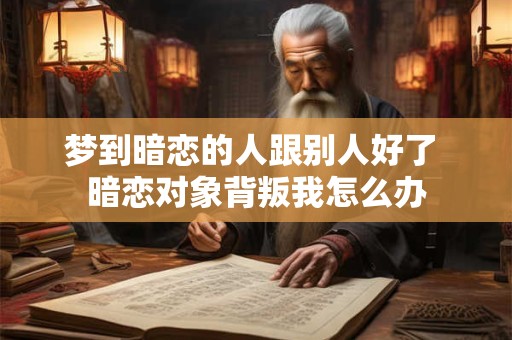 梦到暗恋的人跟别人好了 暗恋对象背叛我怎么办
