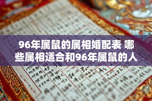 96年属鼠的属相婚配表 哪些属相适合和96年属鼠的人结婚