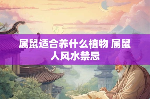 属鼠适合养什么植物 属鼠人风水禁忌