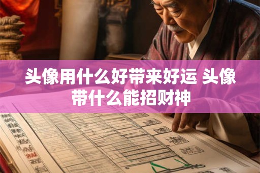 头像用什么好带来好运 头像带什么能招财神