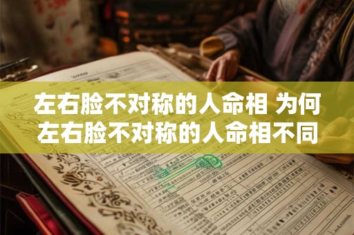 左右脸不对称的人命相 为何左右脸不对称的人命相不同