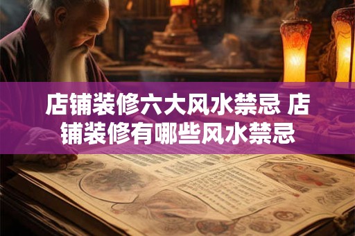 店铺装修六大风水禁忌 店铺装修有哪些风水禁忌