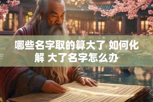 哪些名字取的算大了 如何化解 大了名字怎么办