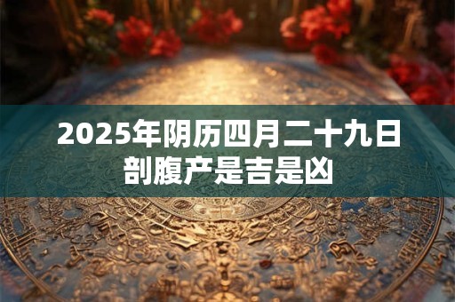 2025年阴历四月二十九日剖腹产是吉是凶