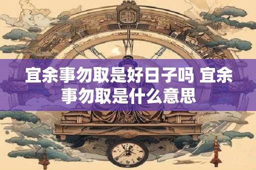 宜余事勿取是好日子吗 宜余事勿取是什么意思