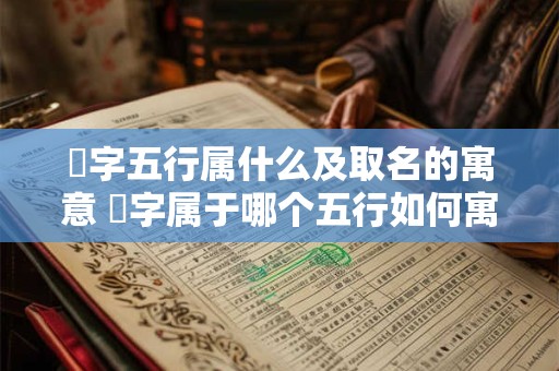 莀字五行属什么及取名的寓意 莀字属于哪个五行如何寓意取名