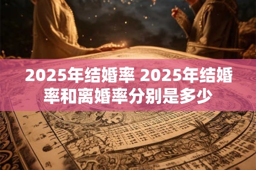 2025年结婚率 2025年结婚率和离婚率分别是多少