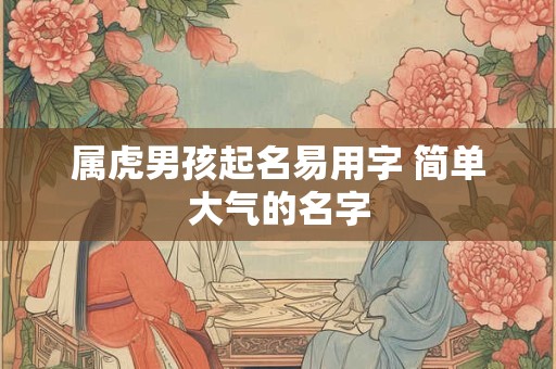属虎男孩起名易用字 简单大气的名字