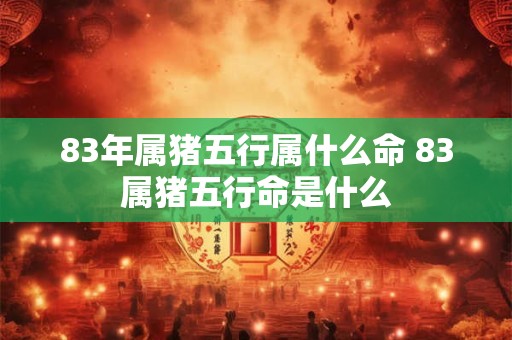 83年属猪五行属什么命 83属猪五行命是什么