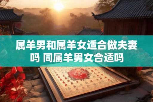属羊男和属羊女适合做夫妻吗 同属羊男女合适吗