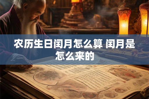 农历生日闰月怎么算 闰月是怎么来的