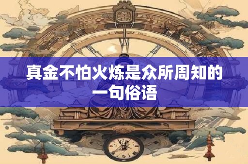 真金不怕火炼是众所周知的一句俗语