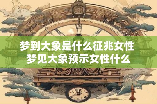 梦到大象是什么征兆女性 梦见大象预示女性什么