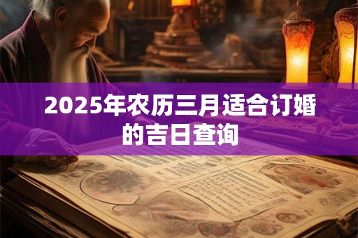 2025年农历三月适合订婚的吉日查询