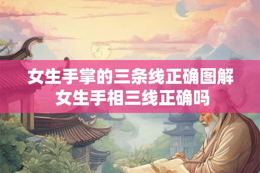 女生手掌的三条线正确图解 女生手相三线正确吗