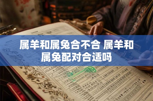 属羊和属兔合不合 属羊和属兔配对合适吗