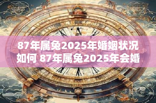 87年属兔2025年婚姻状况如何 87年属兔2025年会婚姻吗