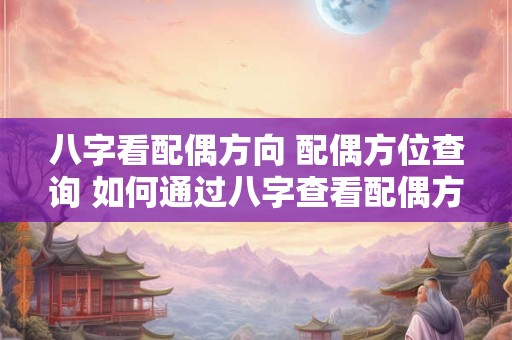 八字看配偶方向 配偶方位查询 如何通过八字查看配偶方向