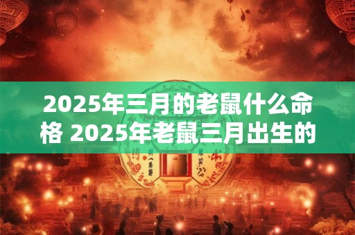 2025年三月的老鼠什么命格 2025年老鼠三月出生的命运如何