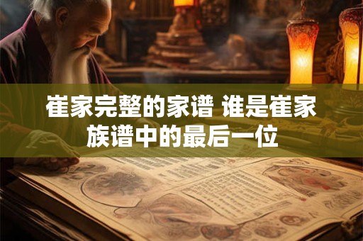 崔家完整的家谱 谁是崔家族谱中的最后一位