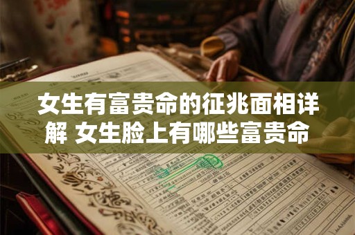 女生有富贵命的征兆面相详解 女生脸上有哪些富贵命的征兆