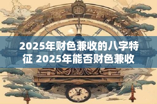 2025年财色兼收的八字特征 2025年能否财色兼收