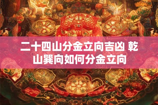 二十四山分金立向吉凶 乾山巽向如何分金立向