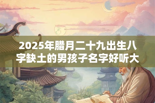 2026年腊月二十九出生八字缺土的男孩子名字好听大气的