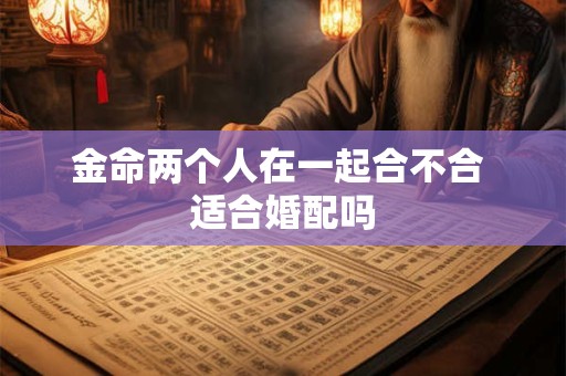 金命两个人在一起合不合 适合婚配吗