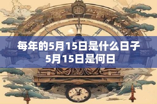 每年的5月15日是什么日子 5月15日是何日