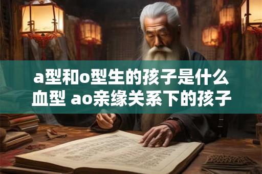 a型和o型生的孩子是什么血型 ao亲缘关系下的孩子血型