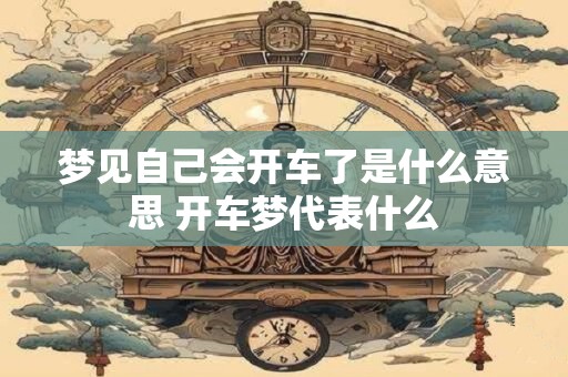 梦见自己会开车了是什么意思 开车梦代表什么
