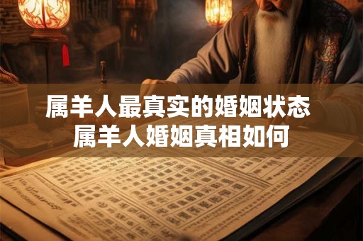 属羊人最真实的婚姻状态 属羊人婚姻真相如何