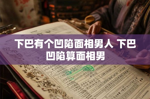 下巴有个凹陷面相男人 下巴凹陷算面相男