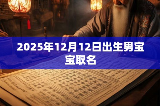 2025年12月12日出生男宝宝取名