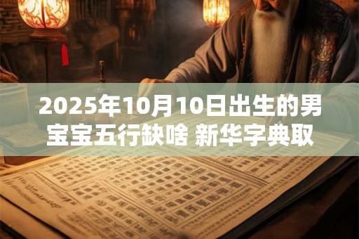 2025年10月10日出生的男宝宝五行缺啥 新华字典取名