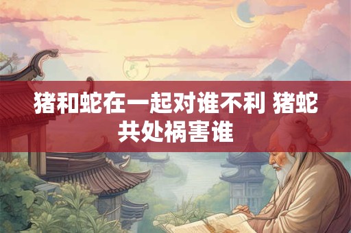 猪和蛇在一起对谁不利 猪蛇共处祸害谁