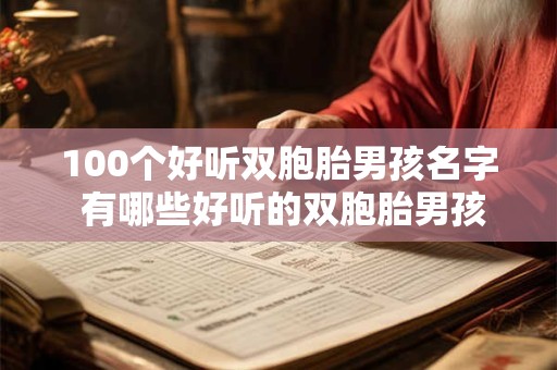 100个好听双胞胎男孩名字 有哪些好听的双胞胎男孩名字