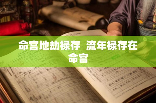 命宫地劫禄存  流年禄存在命宫