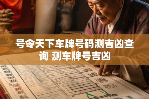 号令天下车牌号码测吉凶查询 测车牌号吉凶