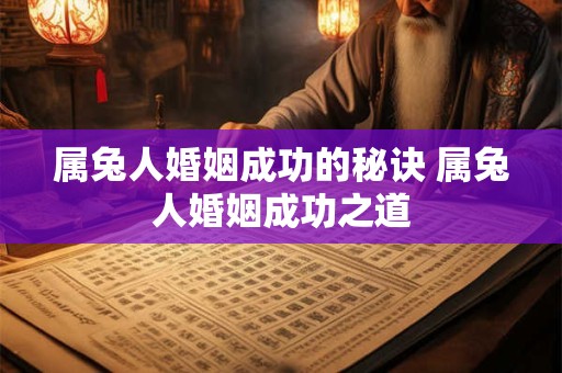 属兔人婚姻成功的秘诀 属兔人婚姻成功之道